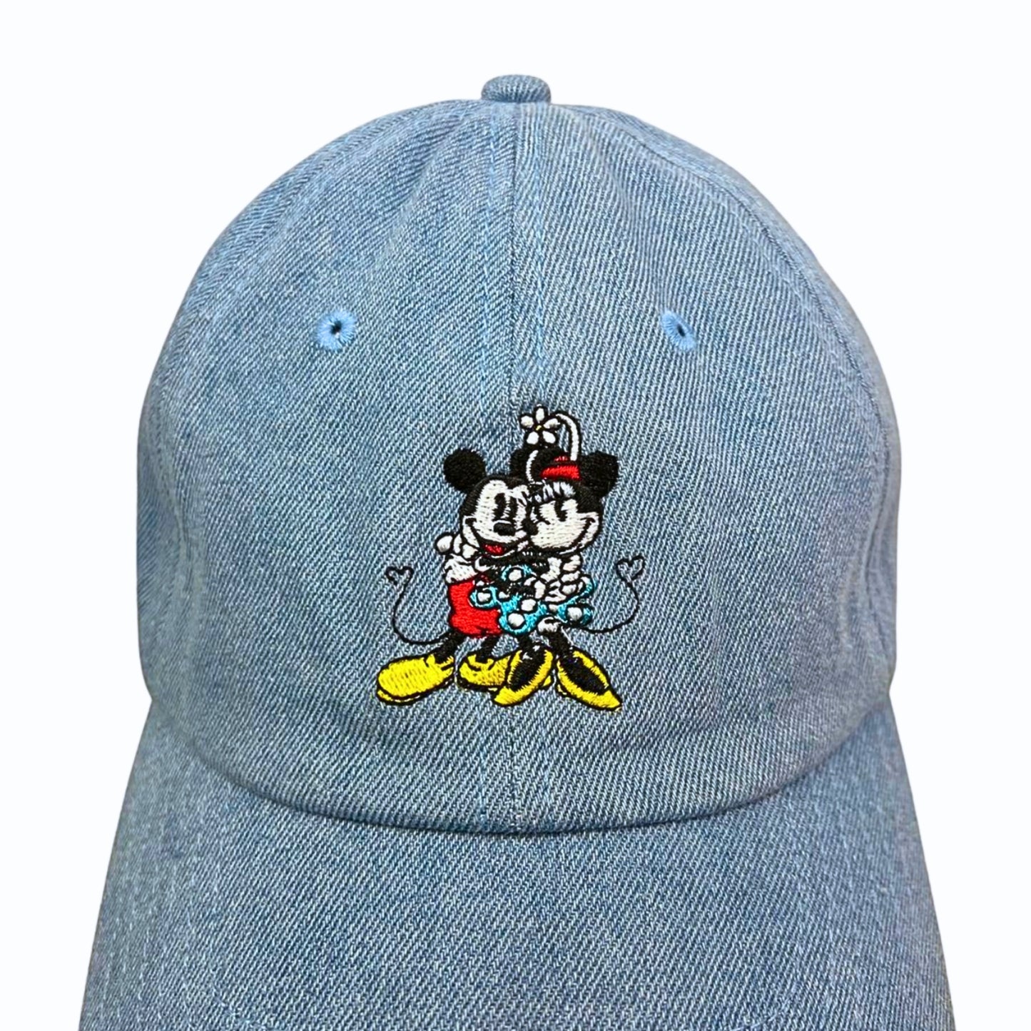 90’s Mickey & Minnie Mouse Love Couple Valentine’s Day Disney Denim Hat