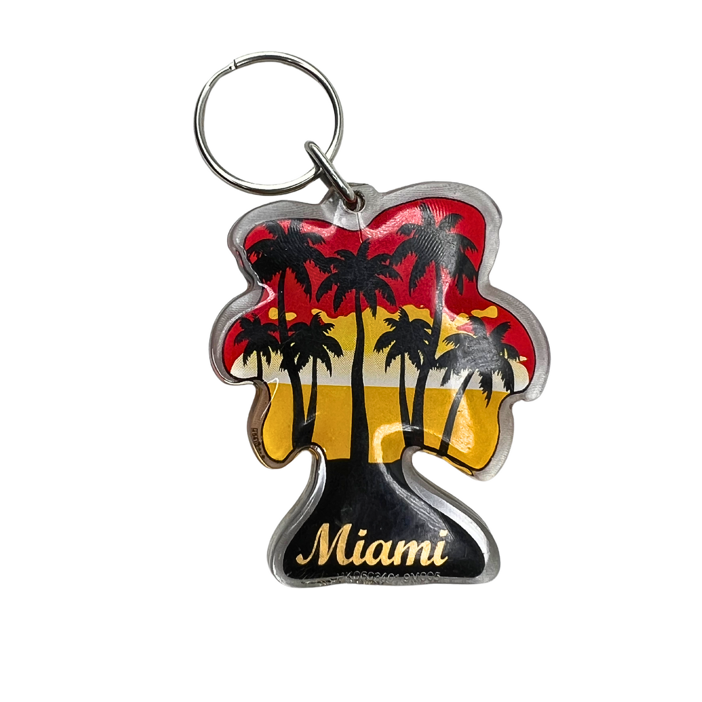 90’s Miami Florida Palm Tree Keychain Purse Charm