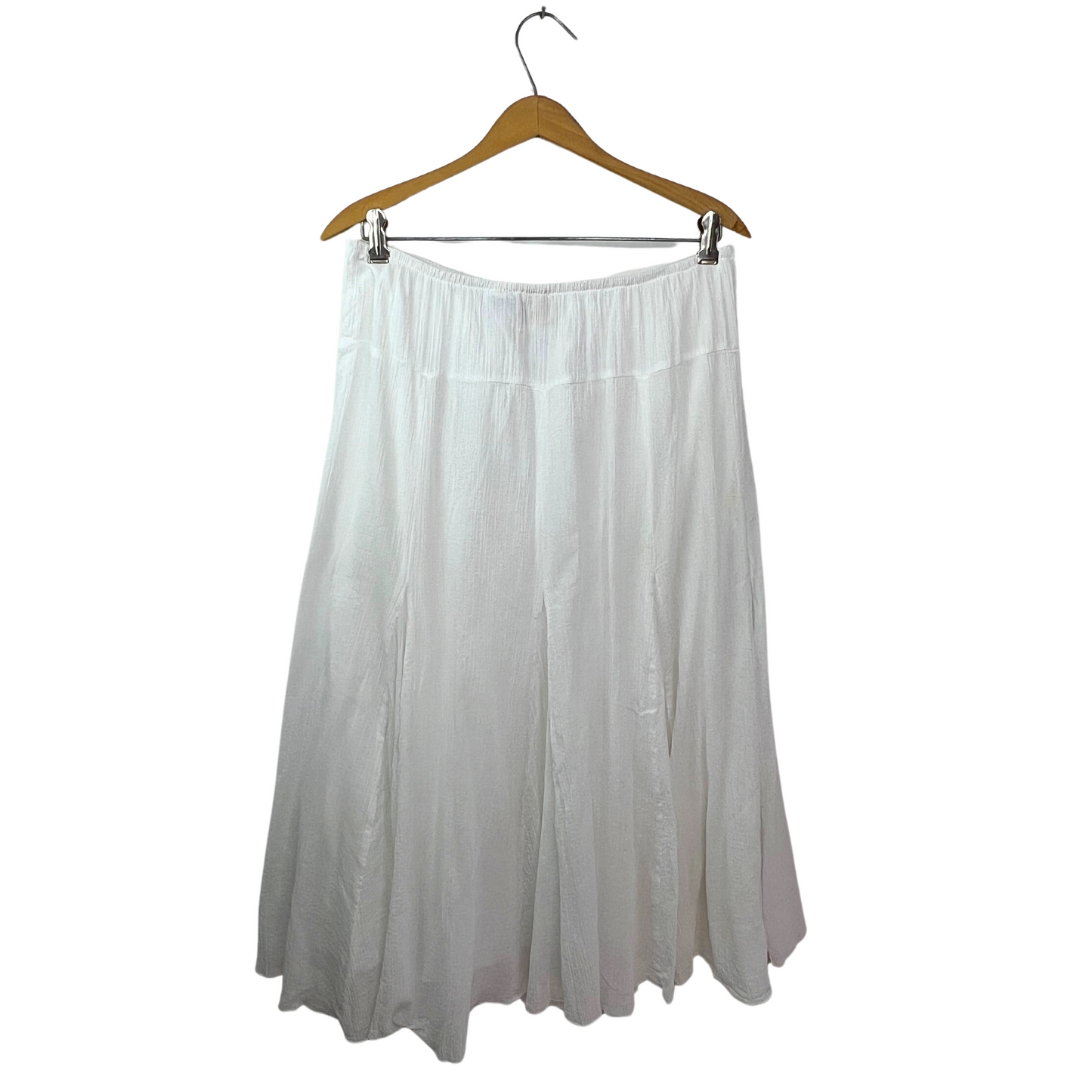 00’s White Gauzy Prairie Skirt Size Large