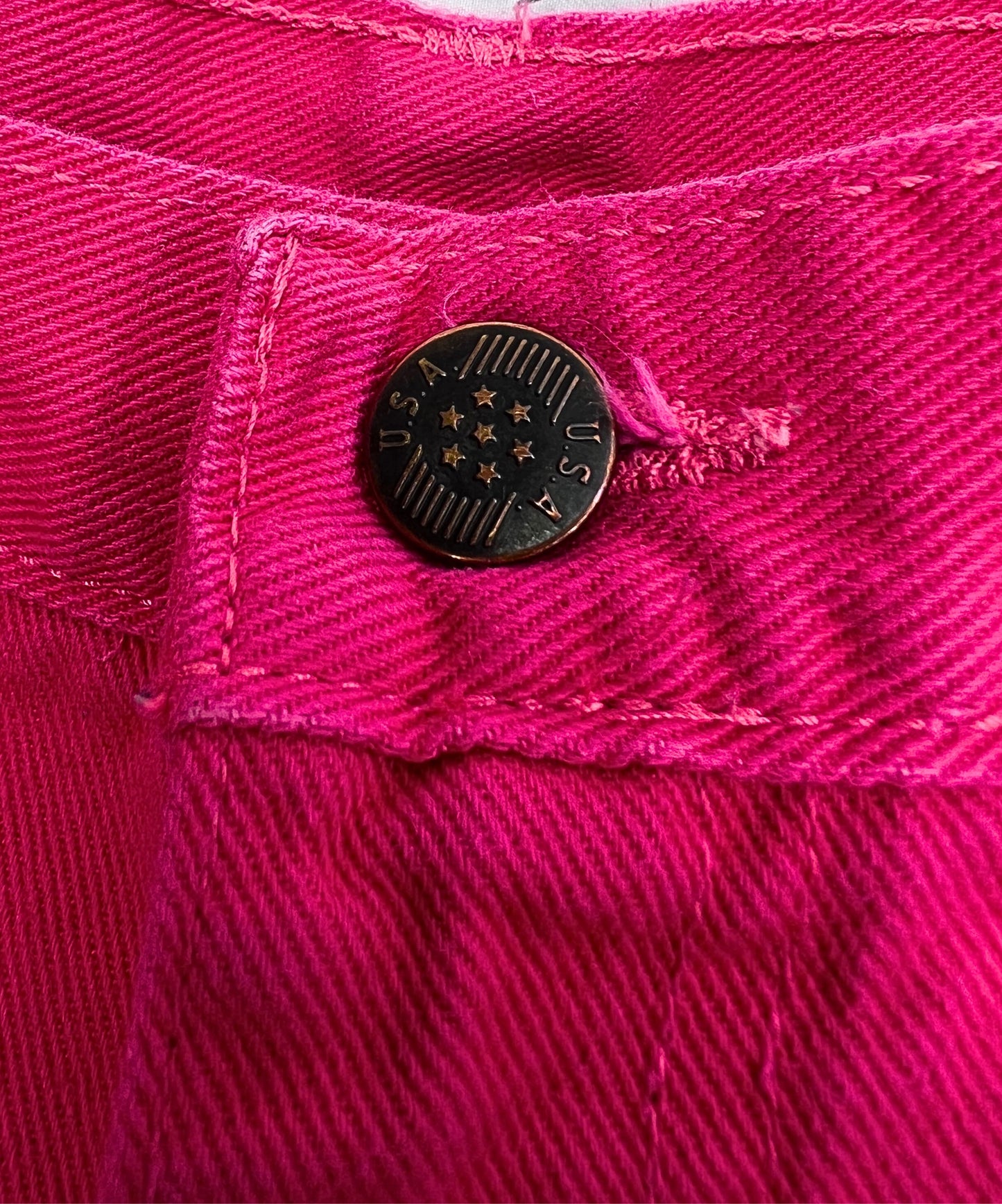 90’s Hot Pink Barbiecore 11” Jean Shorts Size 8/10