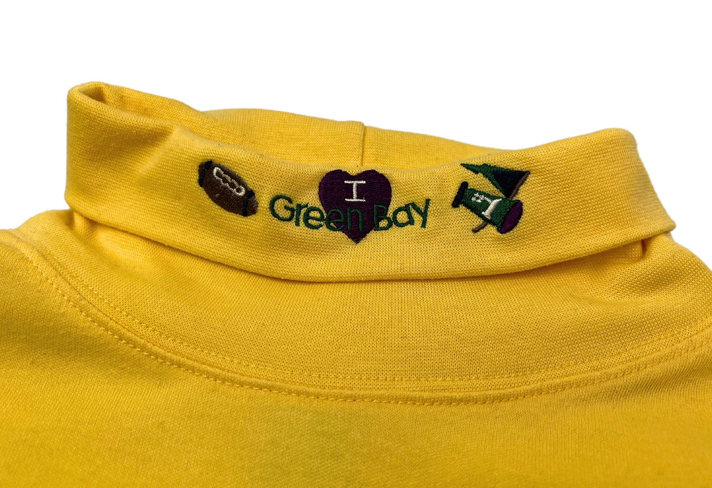 90’s I Love Green Bay Packers Football Embroidered Turtleneck Size Small