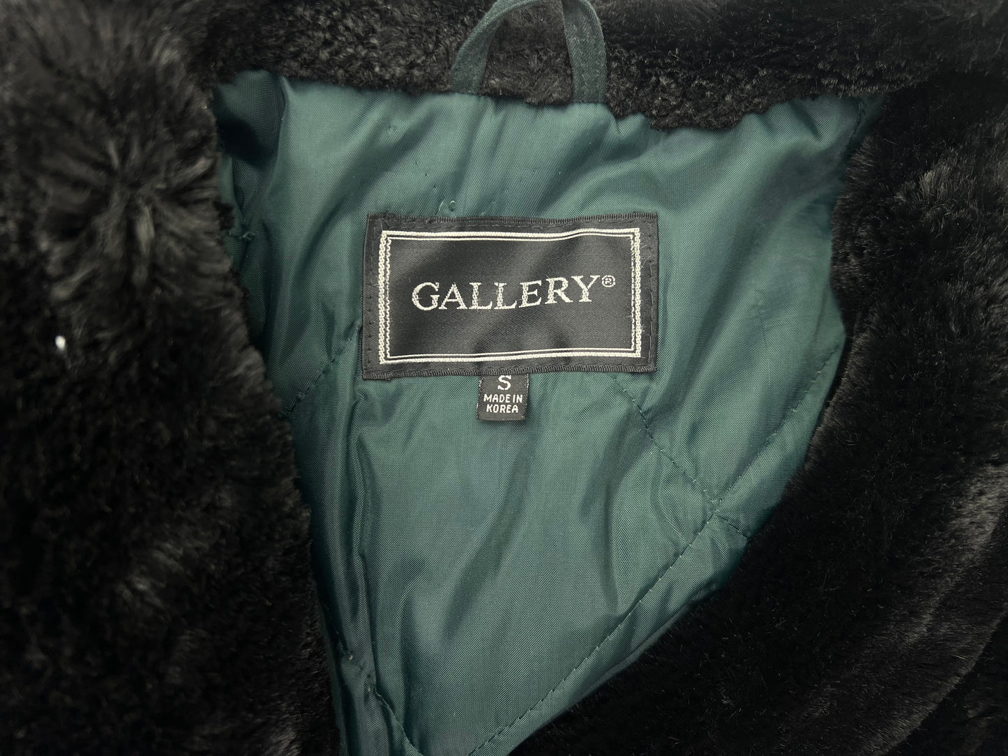 80’s Black Faux Fur Hooded Parka Size S/M