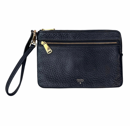 Fossil Pebbeled Leather Wristlet Clutch Bag
