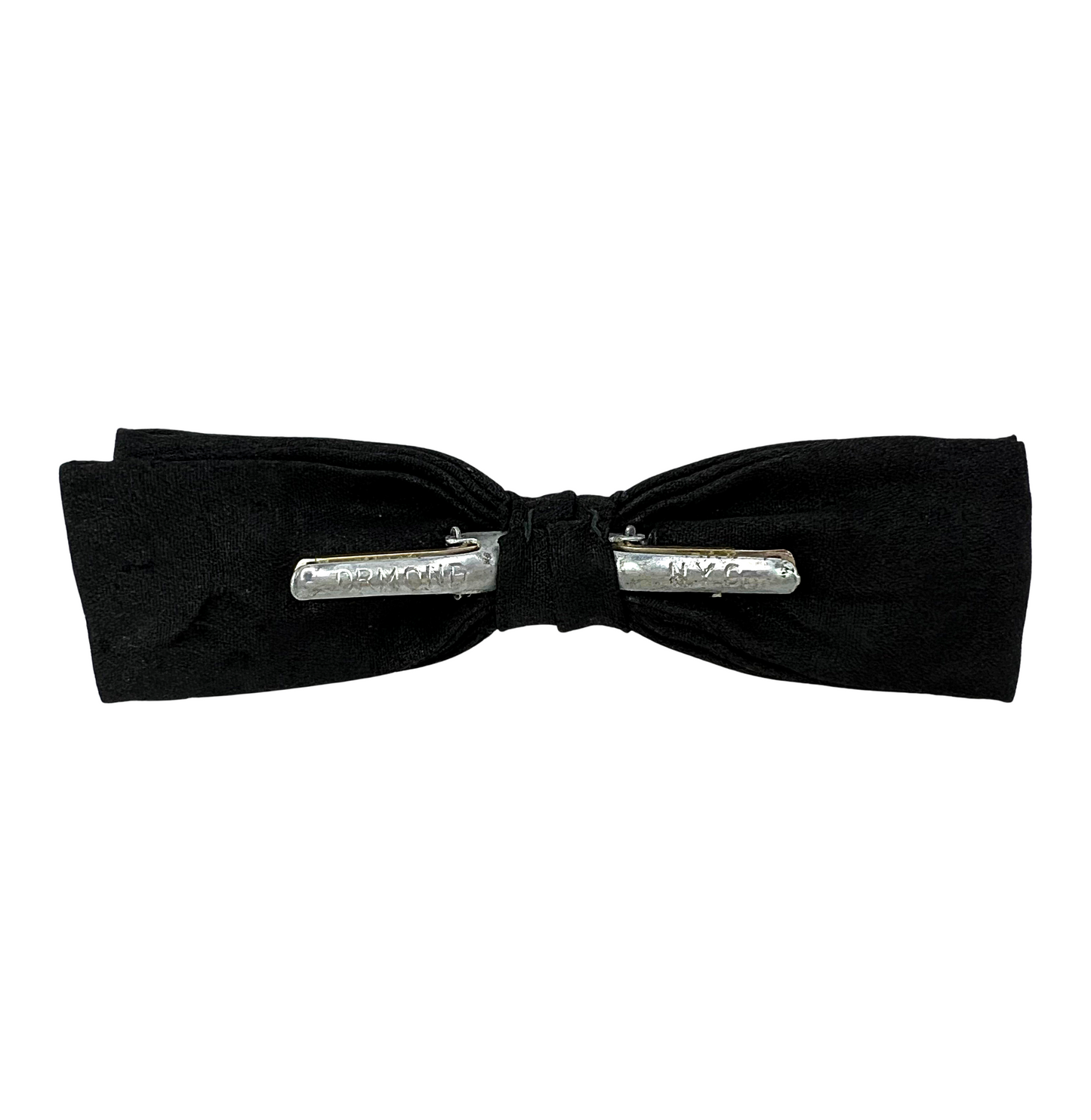 50’s Black Tie Mod Stitched Silk Ormond Groom Groomsmen Formal Clip-on Bow Tie