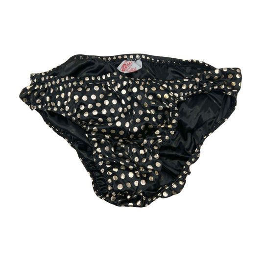 New IVES CHEVALIER Polka Dot Metallic Bikini Brief DEADSTOCK