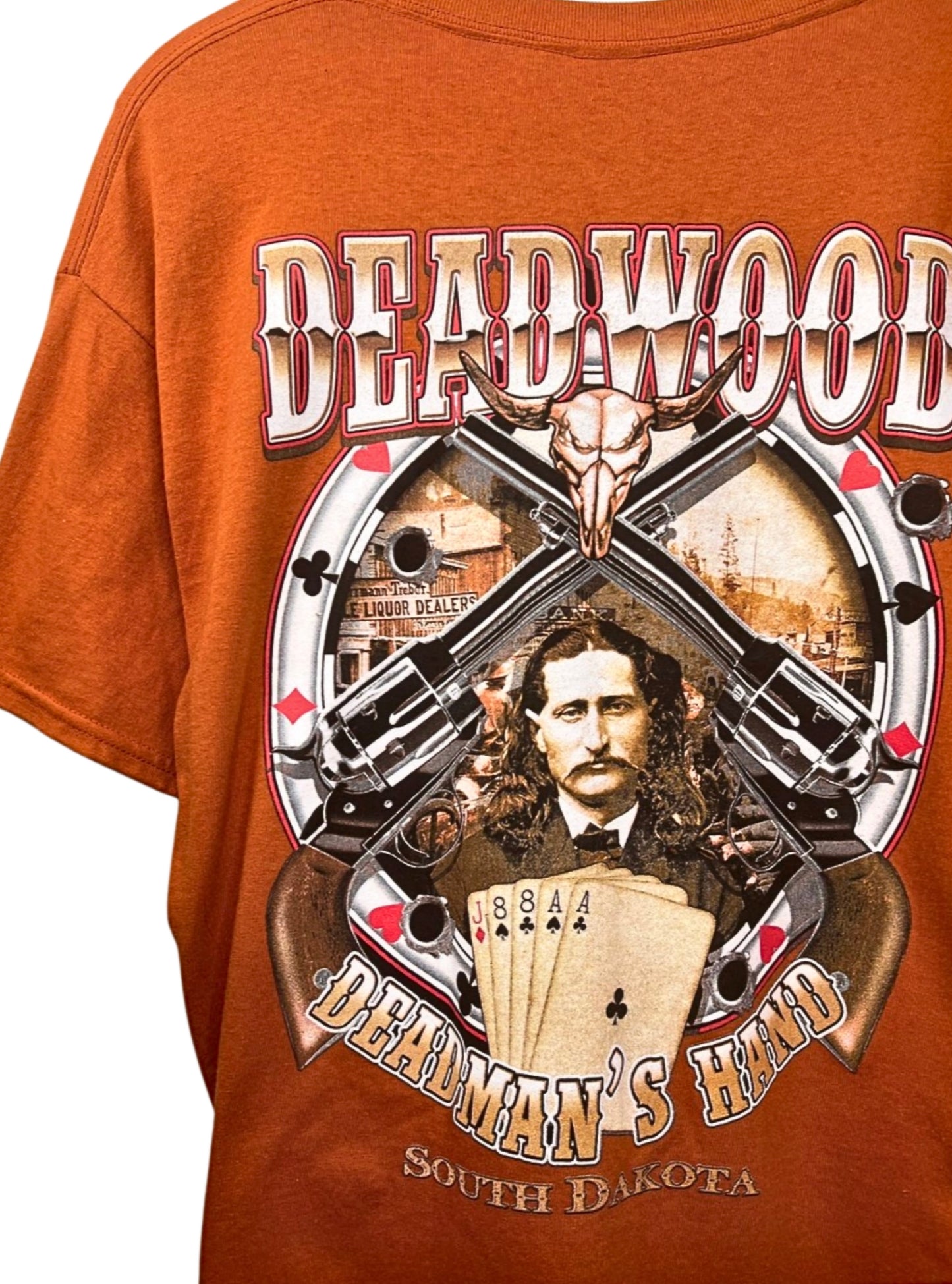 00’s Deadwood South Dakota Deadman’s Hand Tshirt Size Large