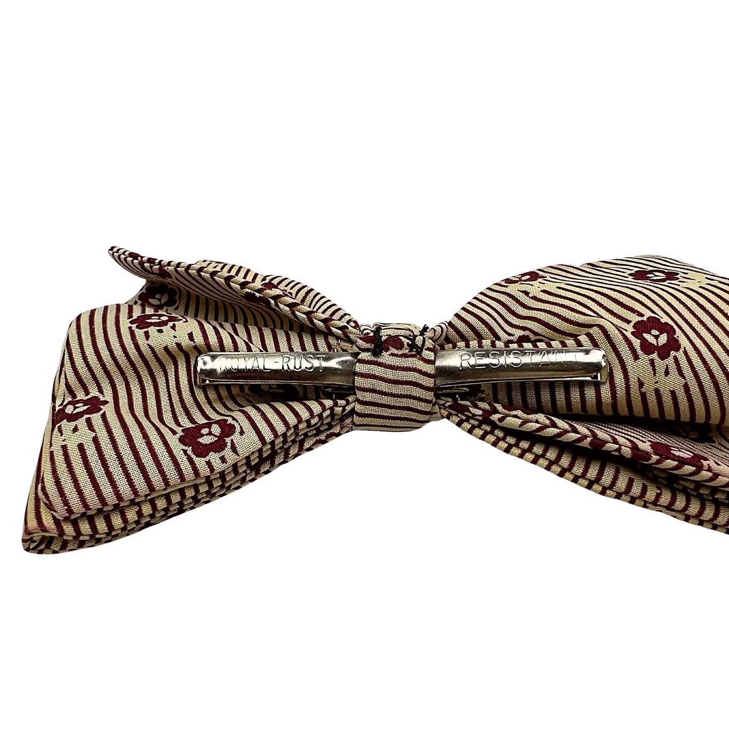50’s 60’s Retro Royal Rust Resistant Hippie Groom Groomsmen Formal Prom Clip-on Bow Tie