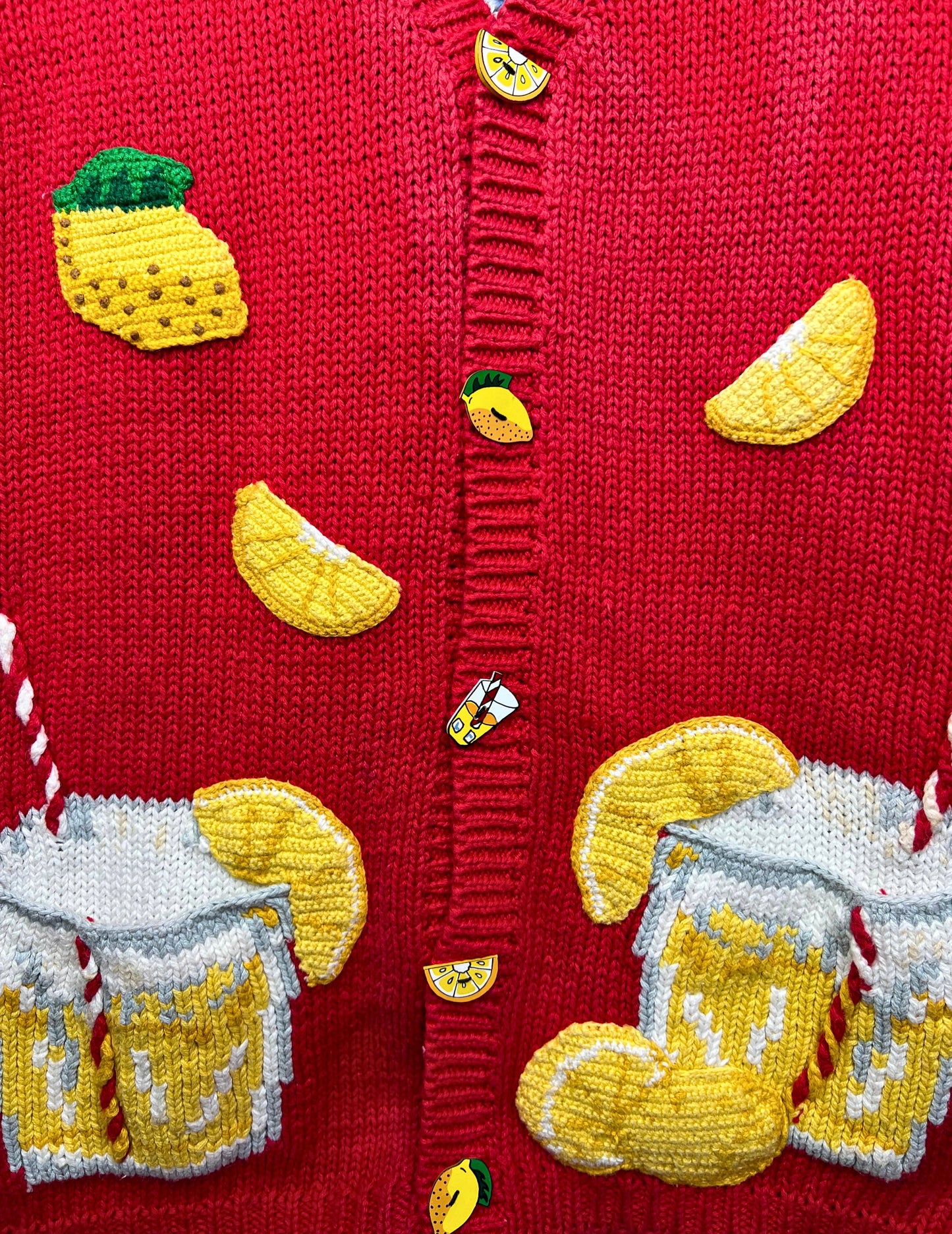 1994 Lemonade Stand “Eagle Eye” Chunky Novelty Sweater Vest Size Medium