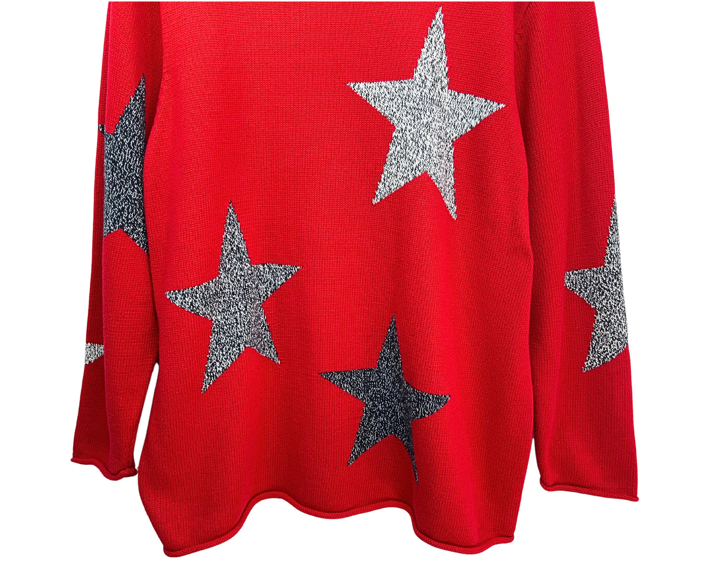 90's Stars Chunky Sweater Plus Size 2X