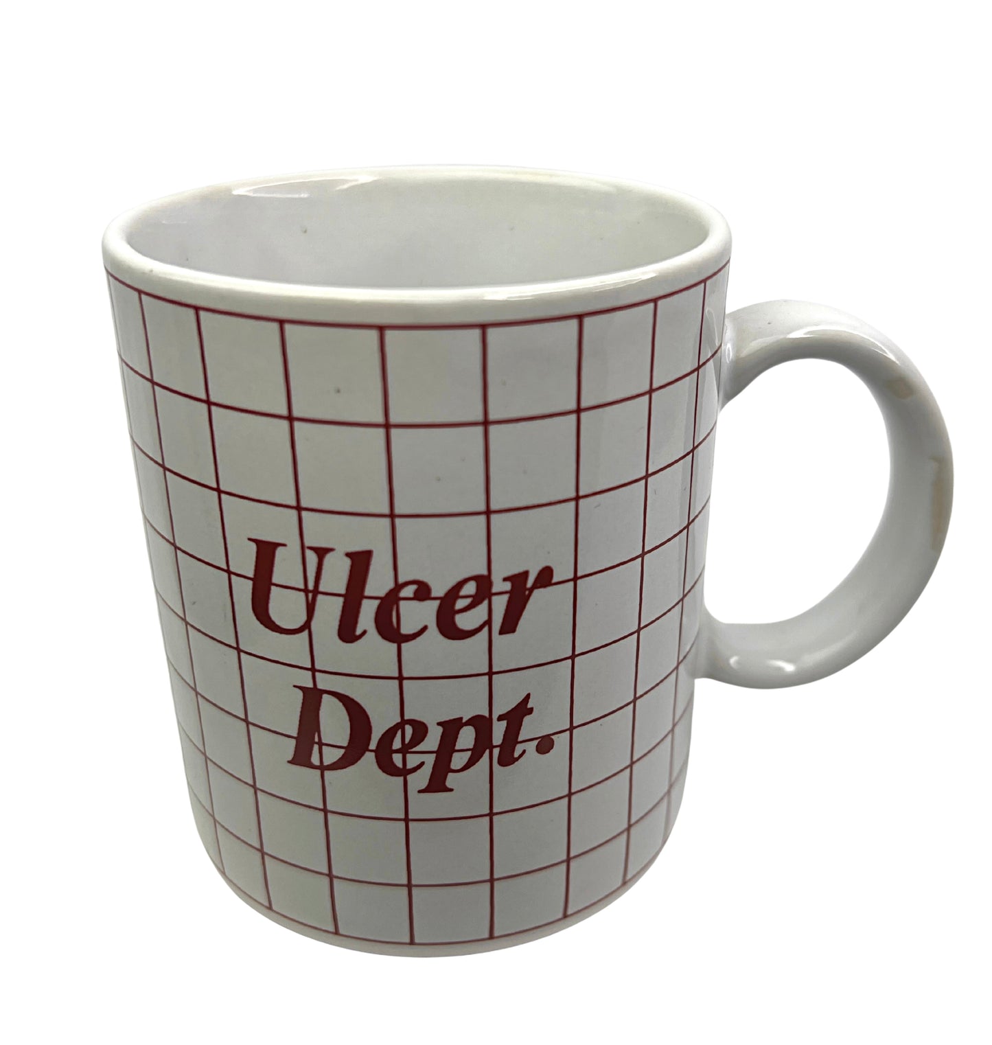 80’s Ulcer Department Checkerboard Funny Coffee Mug