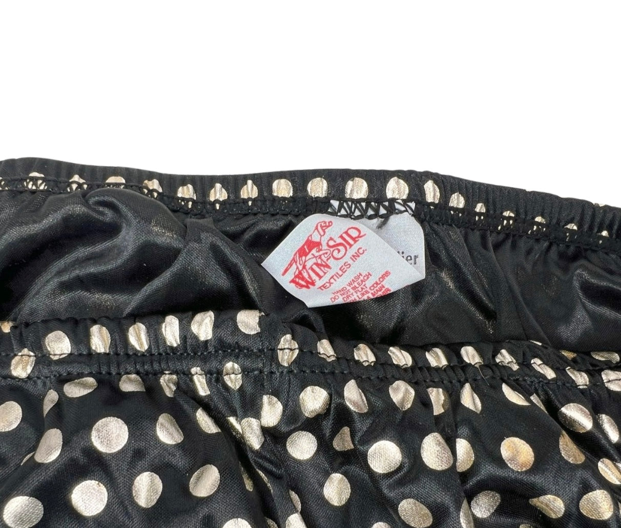 New IVES CHEVALIER Polka Dot Metallic Bikini Brief DEADSTOCK