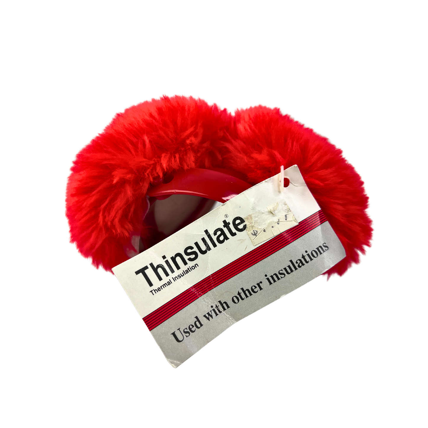 90's Thinsulate Red Fuzzy Earmuffs