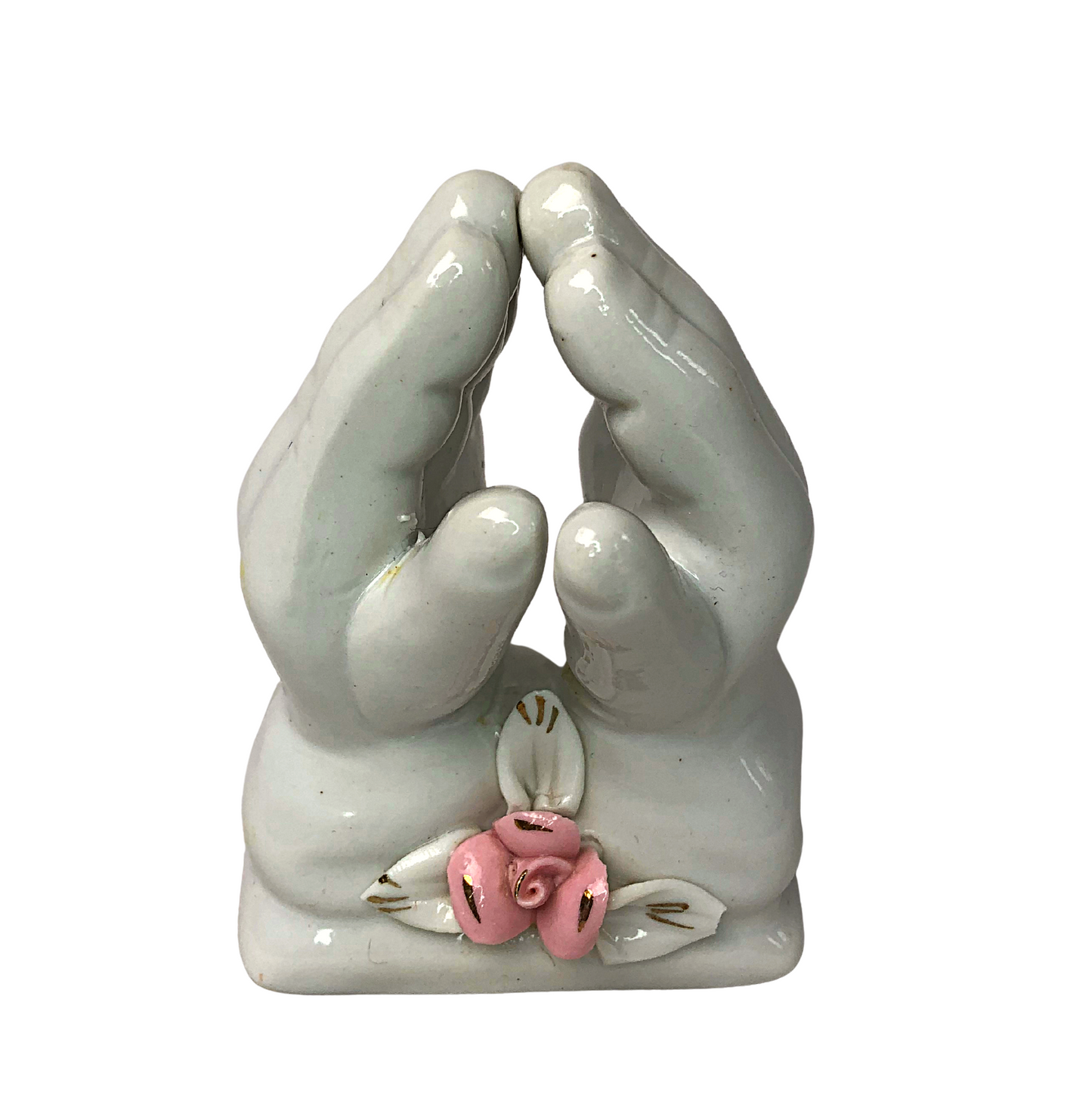 Vintage Porcelain Prayer Praying Hands Religious Figurine Statue