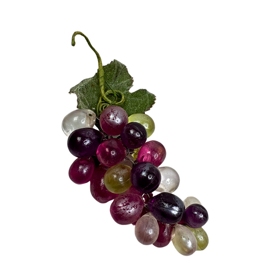 90s Glass Grape Small Ceramic Fruit