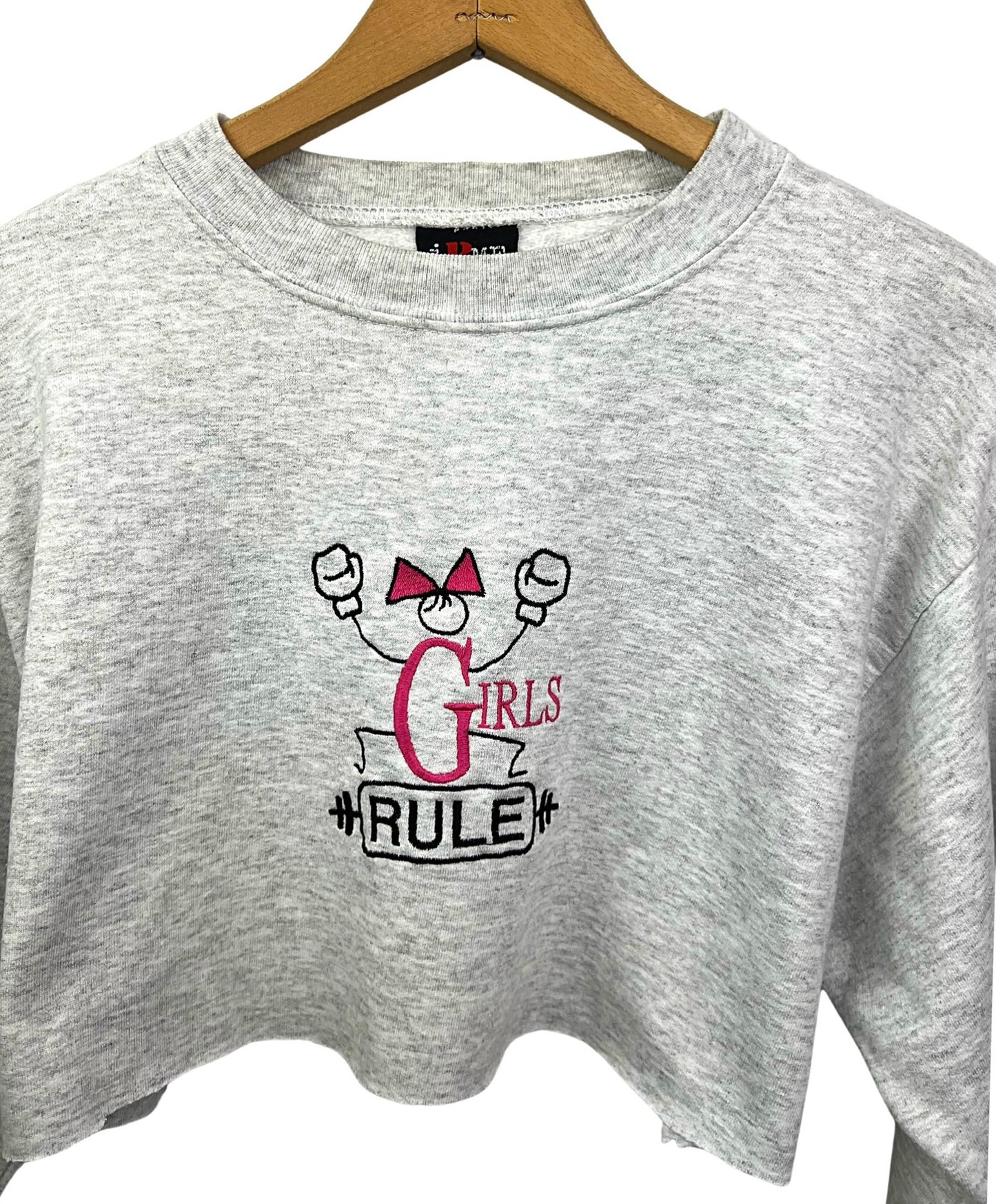 90’s Y2K Girls Rule Crop Sweatshirt