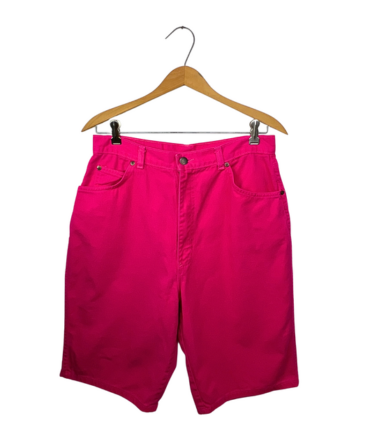 90’s Hot Pink Barbiecore 11” Jean Shorts Size 8/10