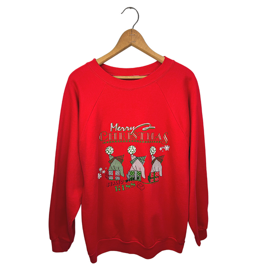 90’s Sealed with a Kiss Merry Christmas Sweatshirt Size L/XL
