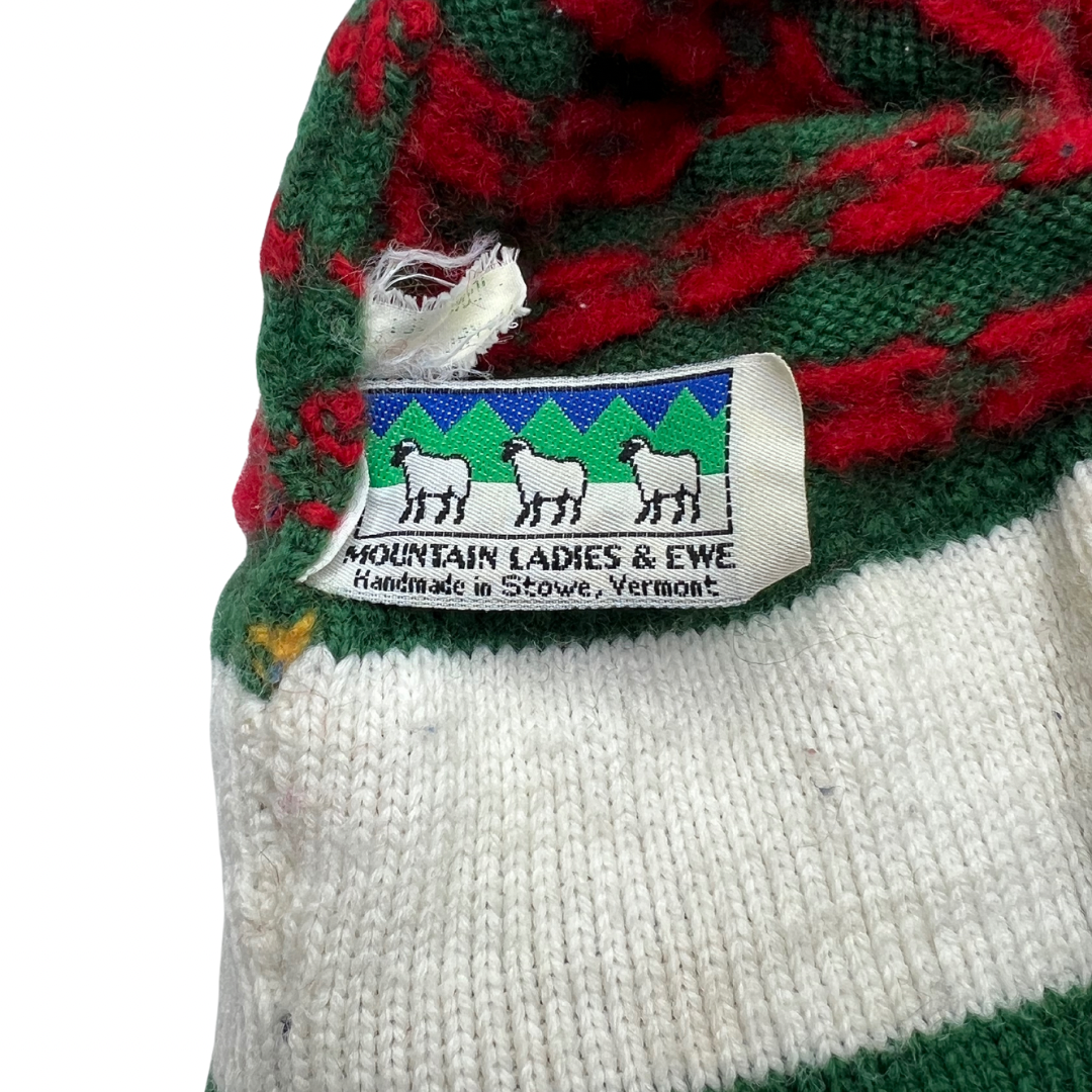 90’s Nordic Wool Tassel Ear Flap Hat