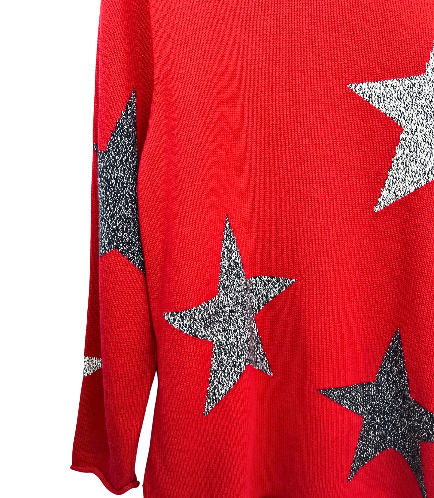 90's Stars Chunky Sweater Plus Size 2X