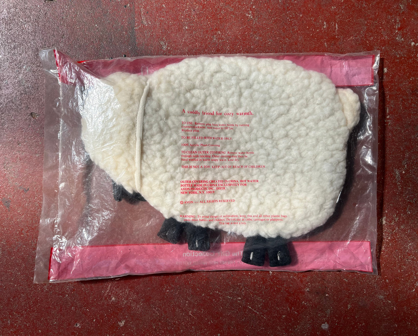 80’s Avon Plush Fleece Lamb Hot Water Bottle