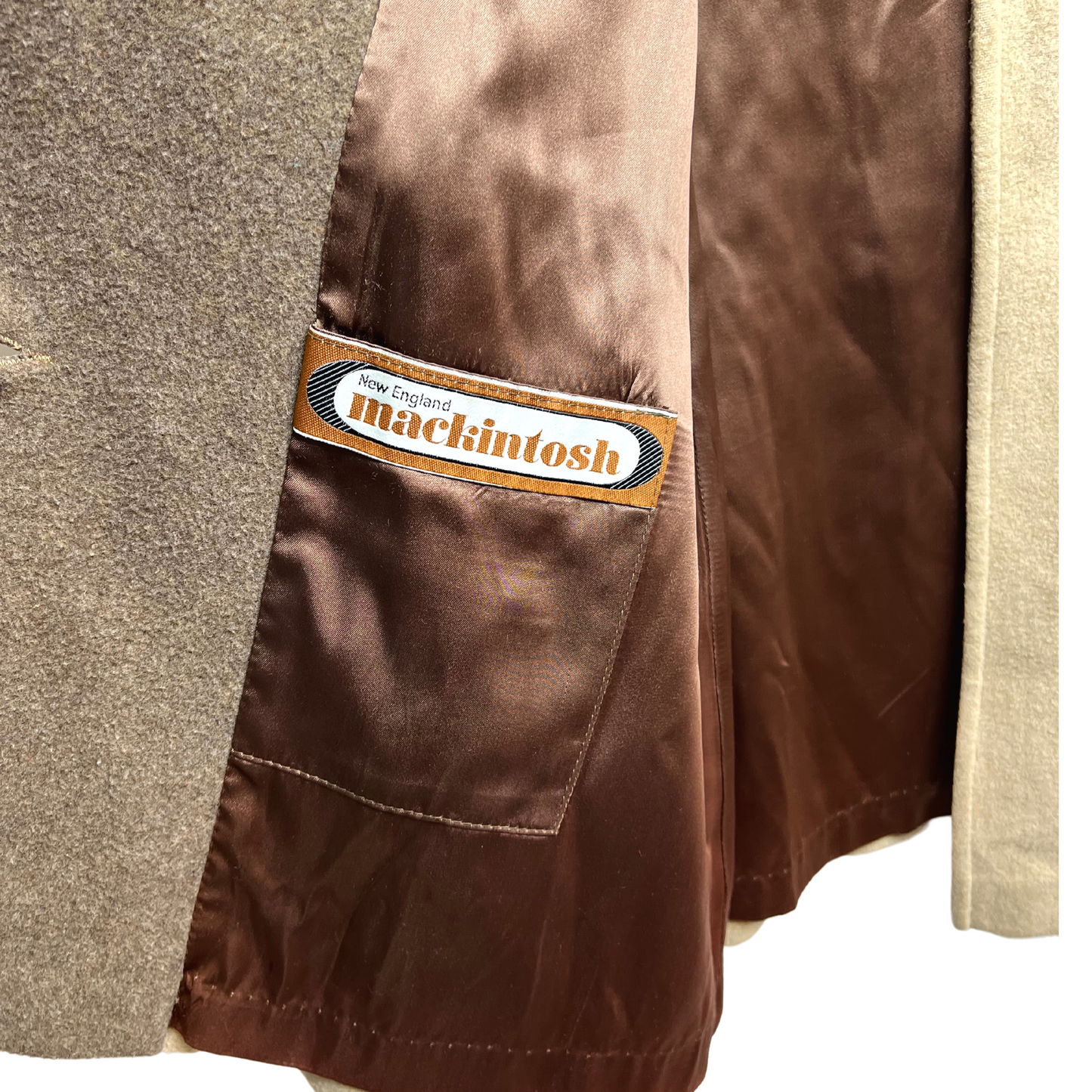 60’s Tan Wool Mackintosh Double-Breasted Peacoat Size Large