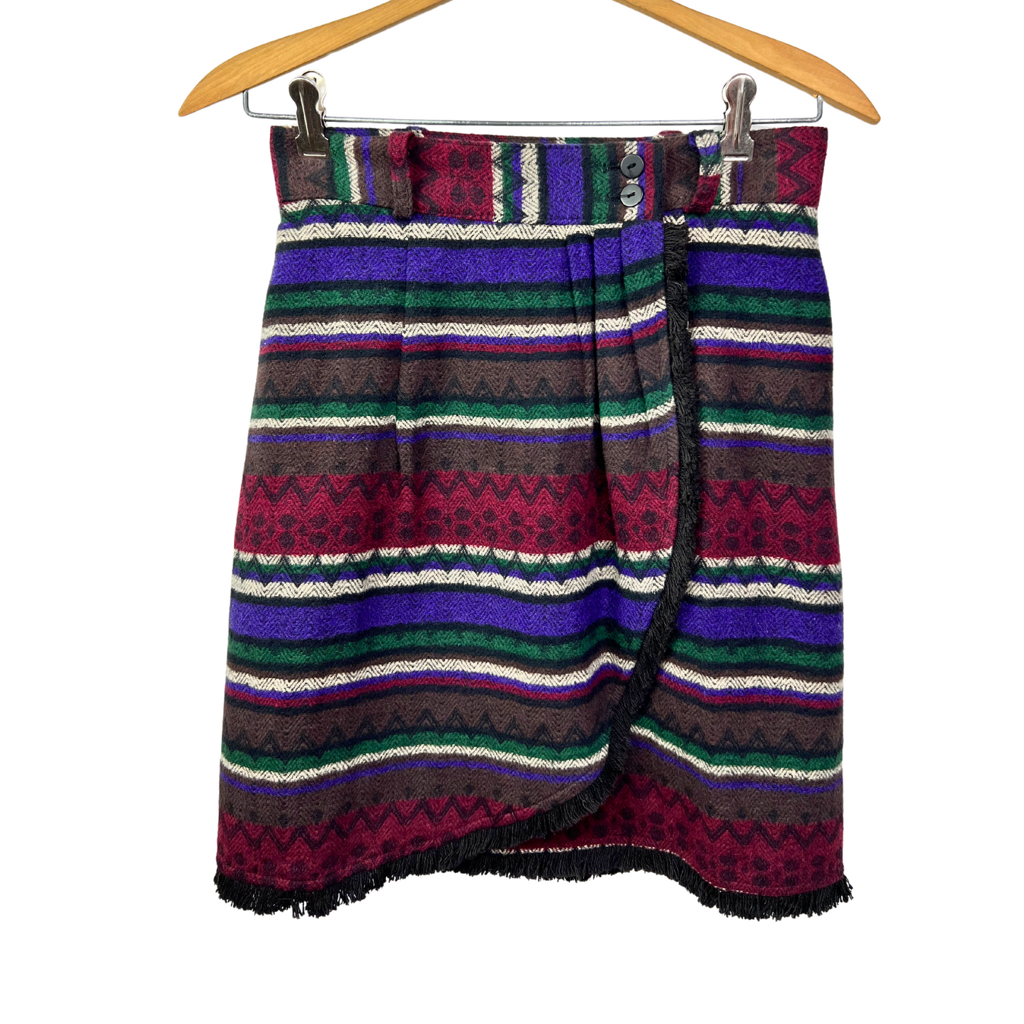 90’s Southwest Navajo Aztec Wrap Mini Skirt Size Small
