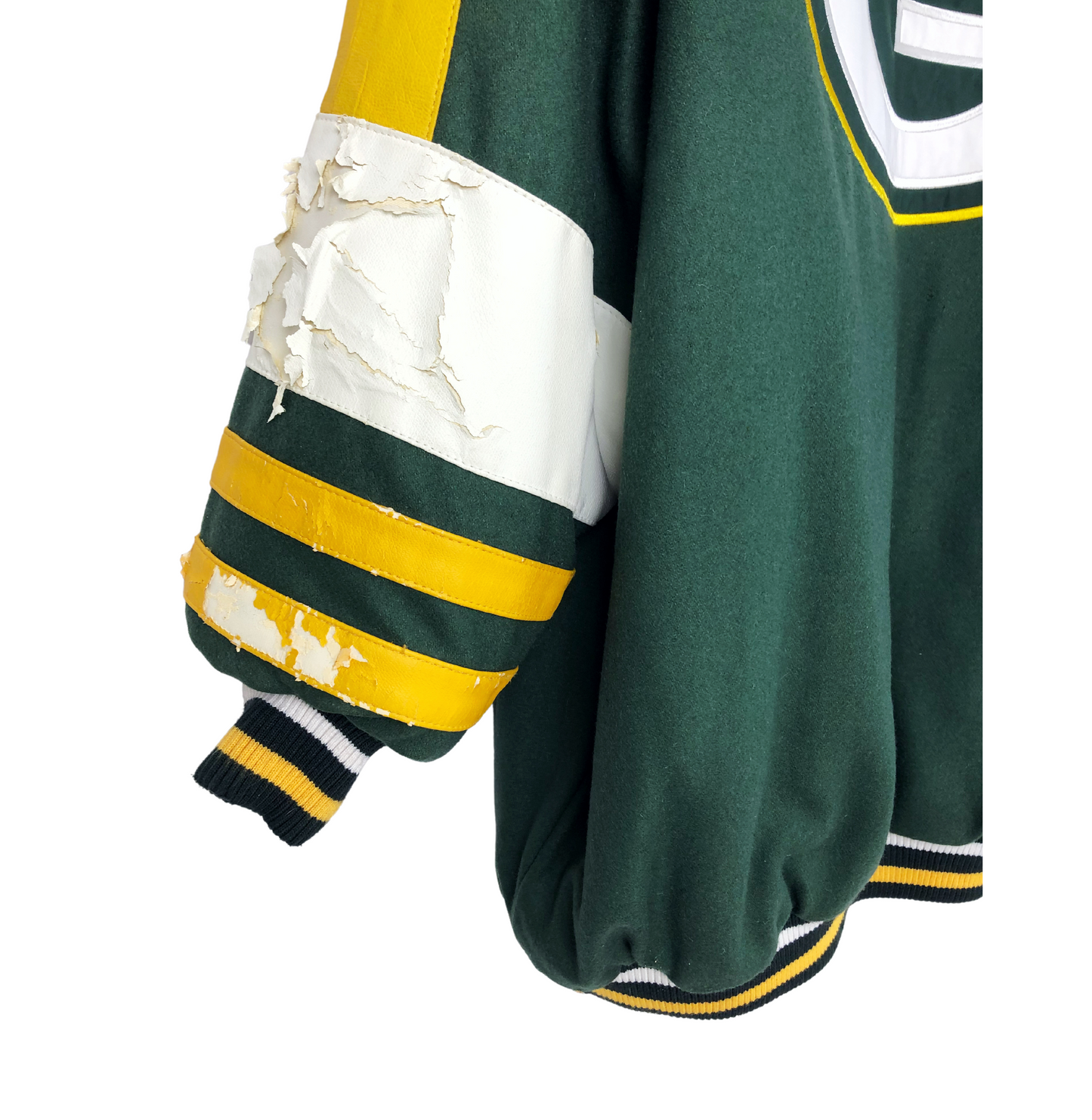 90’s Green Bay Packers REVERSIBLE Leather & Wool Wear it Two Ways Jacket Size 2X
