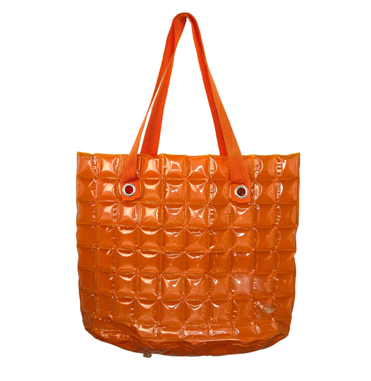 00’s Y2K Orange Inflatable Bubble Tote Bag
