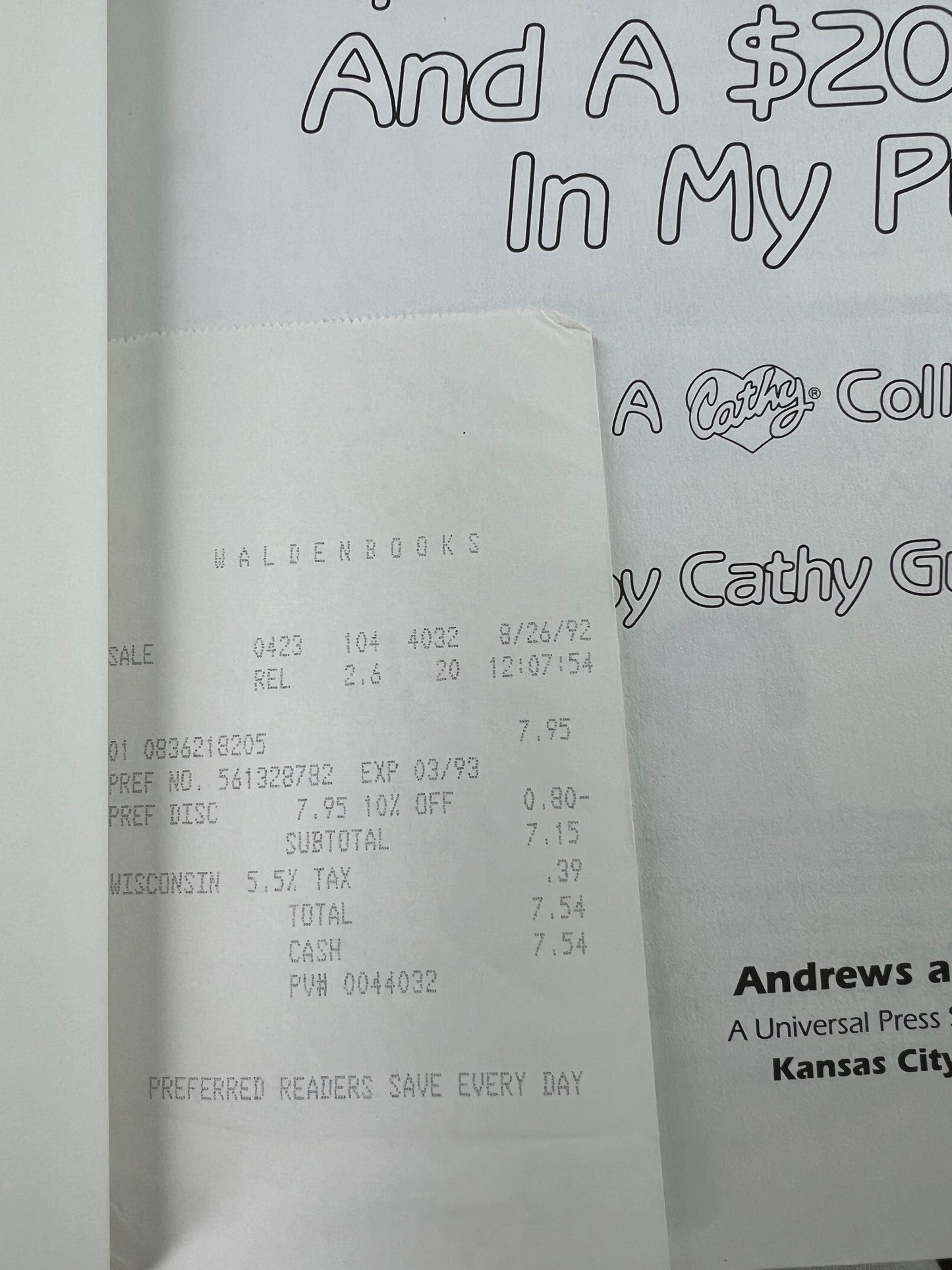 1990 Cathy Comic Book ‘$14 in the Bank and a $200 Face in My Purse’ Funny Paperback Cathy Guisewite