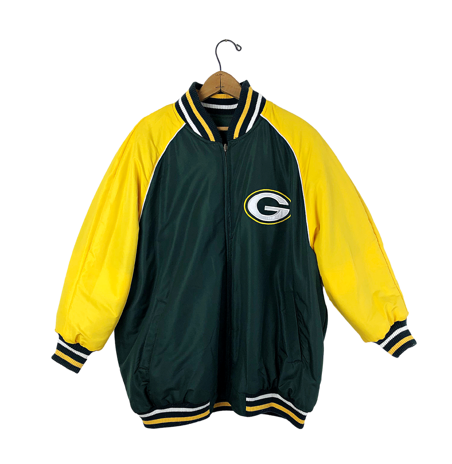 90’s Green Bay Packers REVERSIBLE Leather & Wool Wear it Two Ways Jacket Size 2X