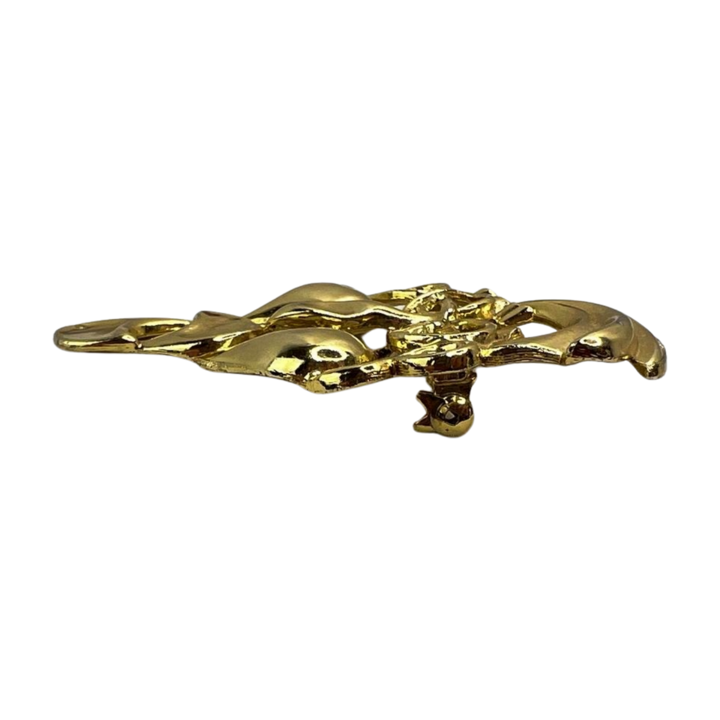 Vintage Funny Face Male Gold Pin Brooch Jewelry