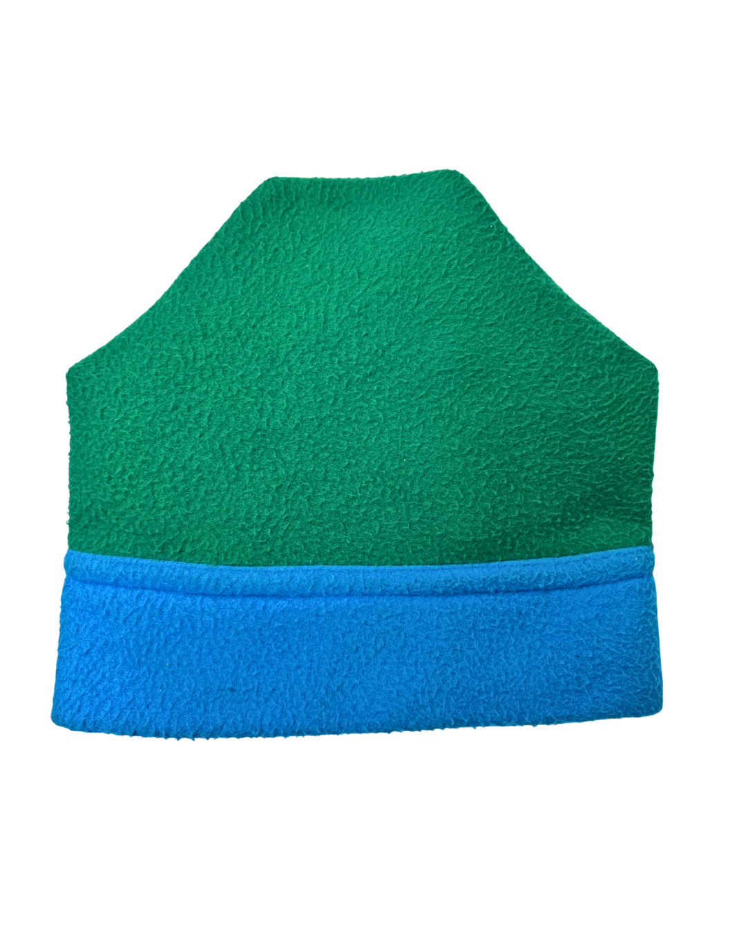 80’s Green Blue Colorblock Fleece Stocking Hat Beanie DEADSTOCK