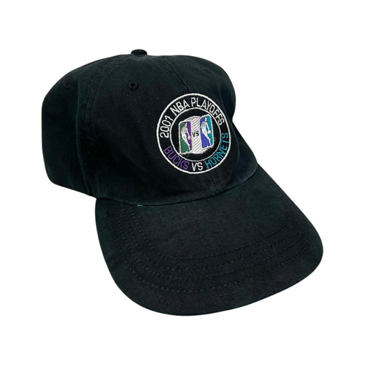Milwaukee Bucks vs Charlotte Hornets 2001 NBA Playoffs Strapback Hat