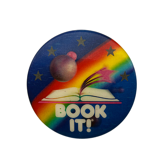 1990 Pizza Hut Book It! Holographic Pinback Button