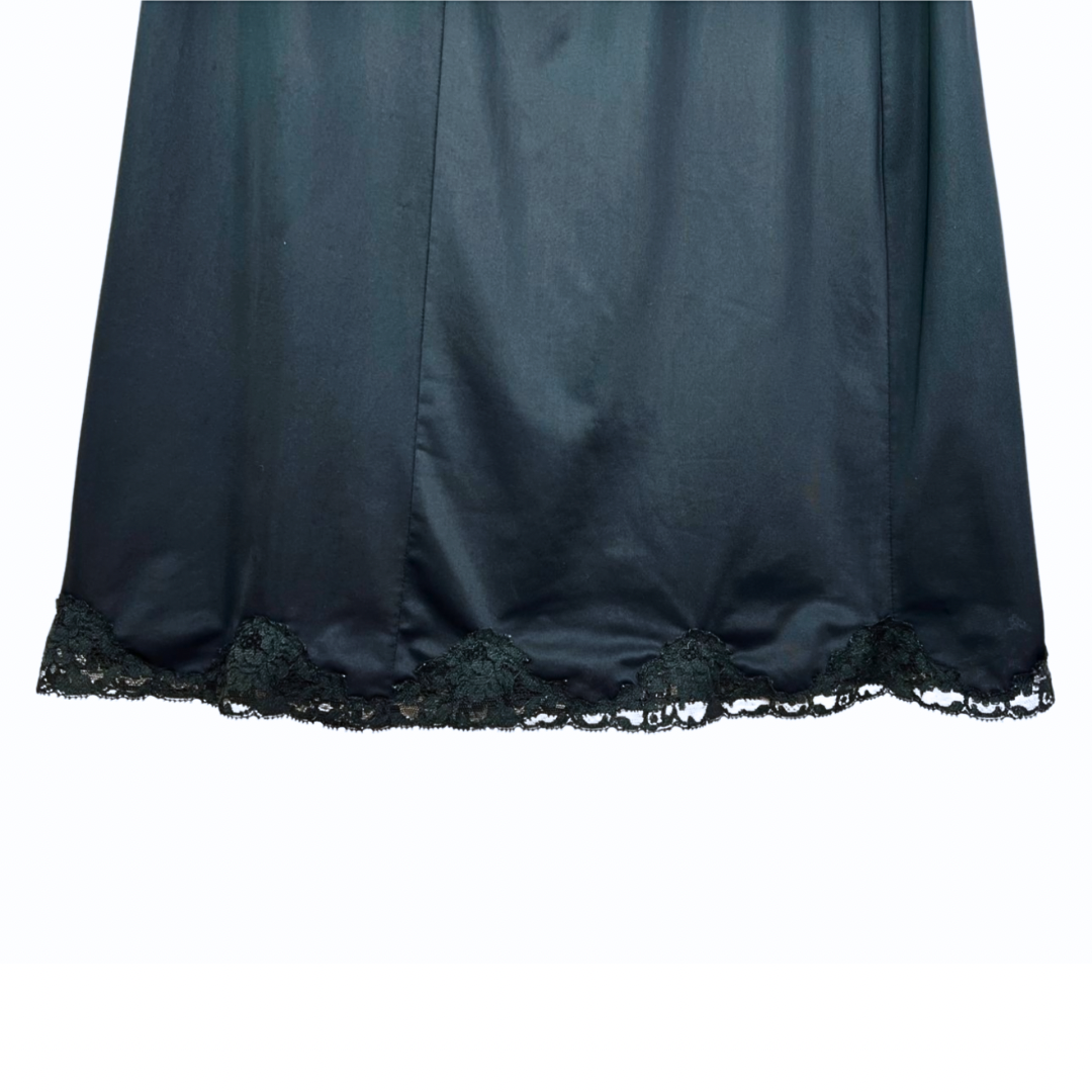 60’s Black Lace Sheer Slip Lingerie Skirt