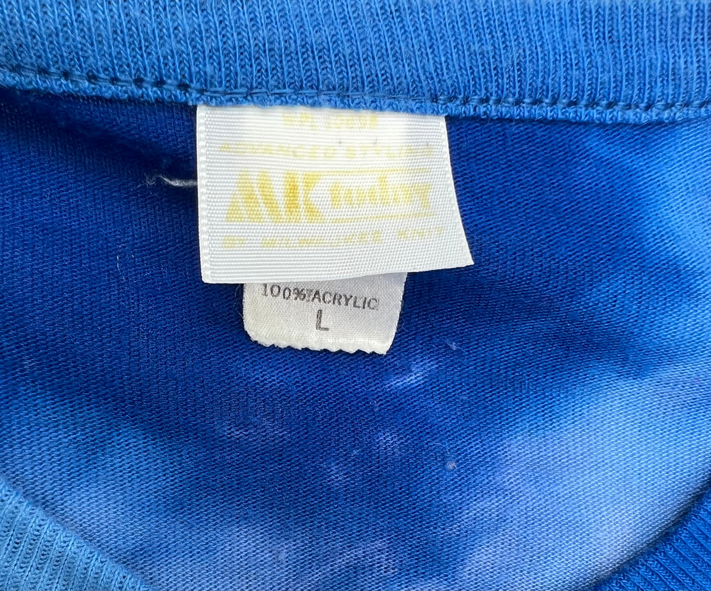 70’s Embroidered Steamboat Tie Dye Long Sleeve Tee Size Medium