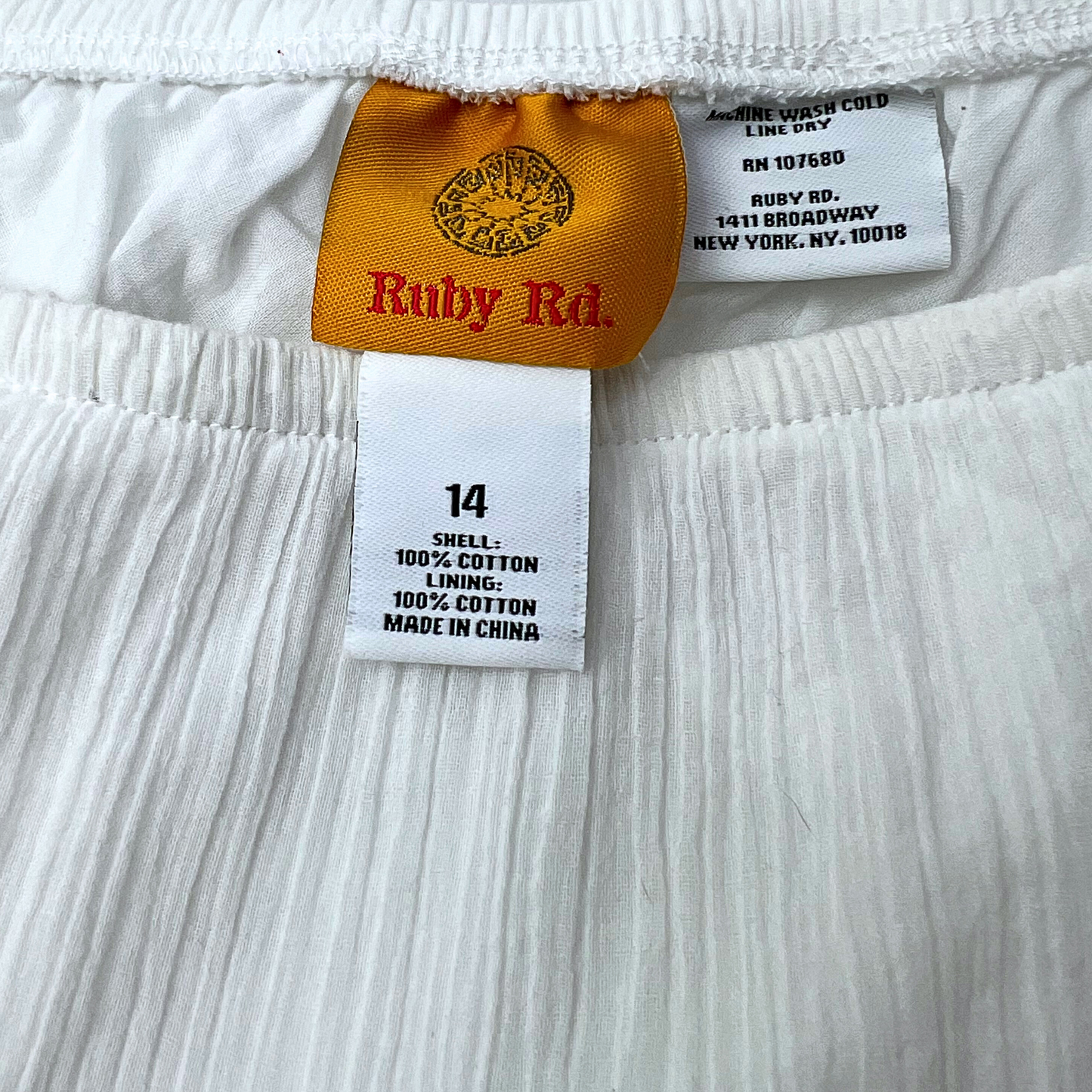 00’s White Gauzy Prairie Skirt Size Large