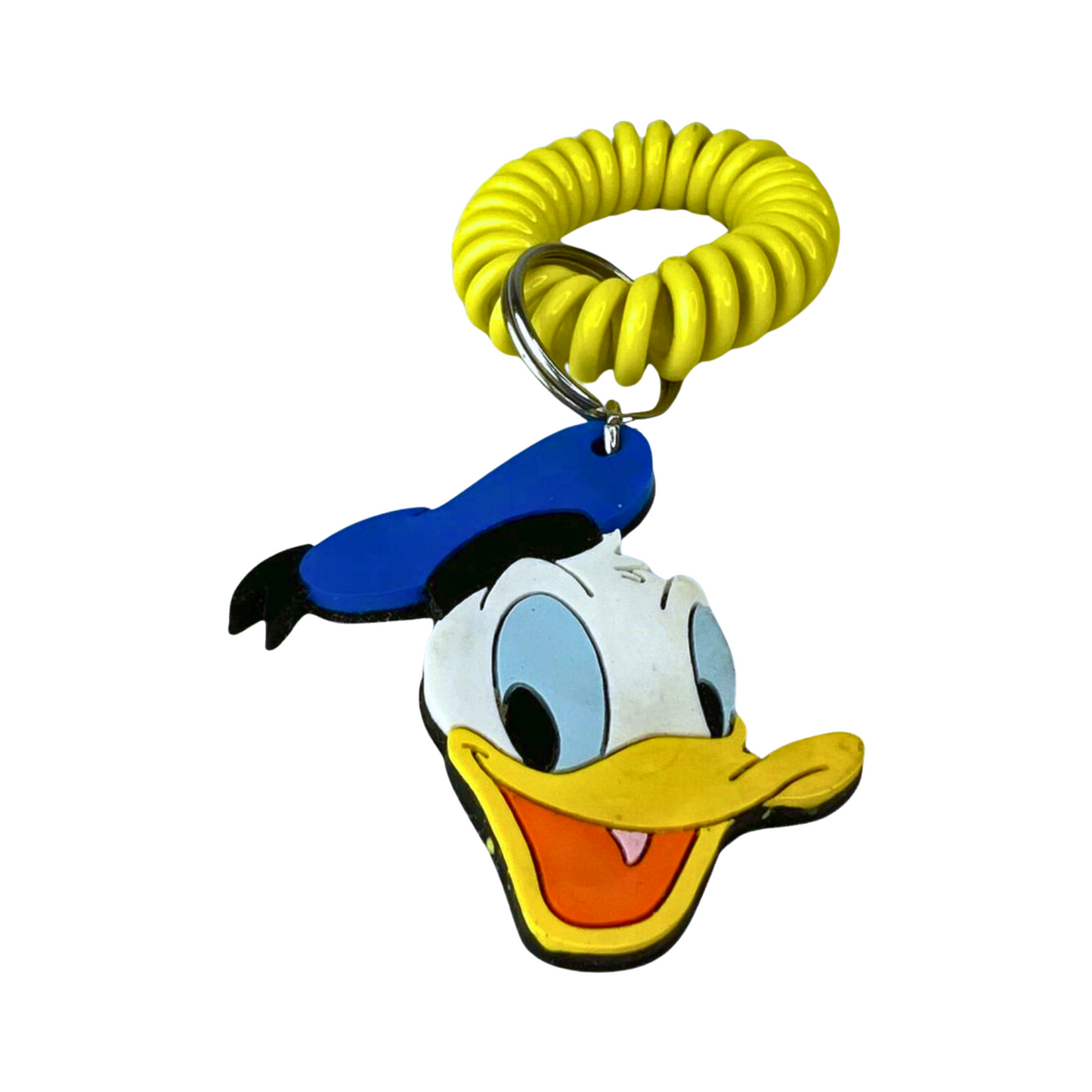 90s Donald Duck Walt Disney Spiral Coil Purse Charm Keychain