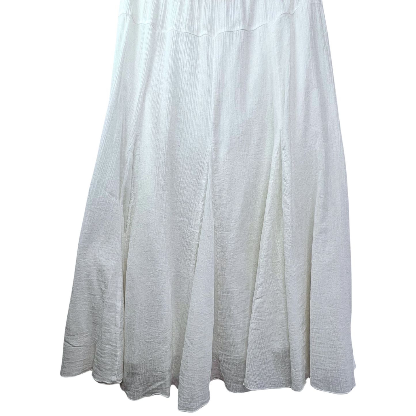 00’s White Gauzy Prairie Skirt Size Large