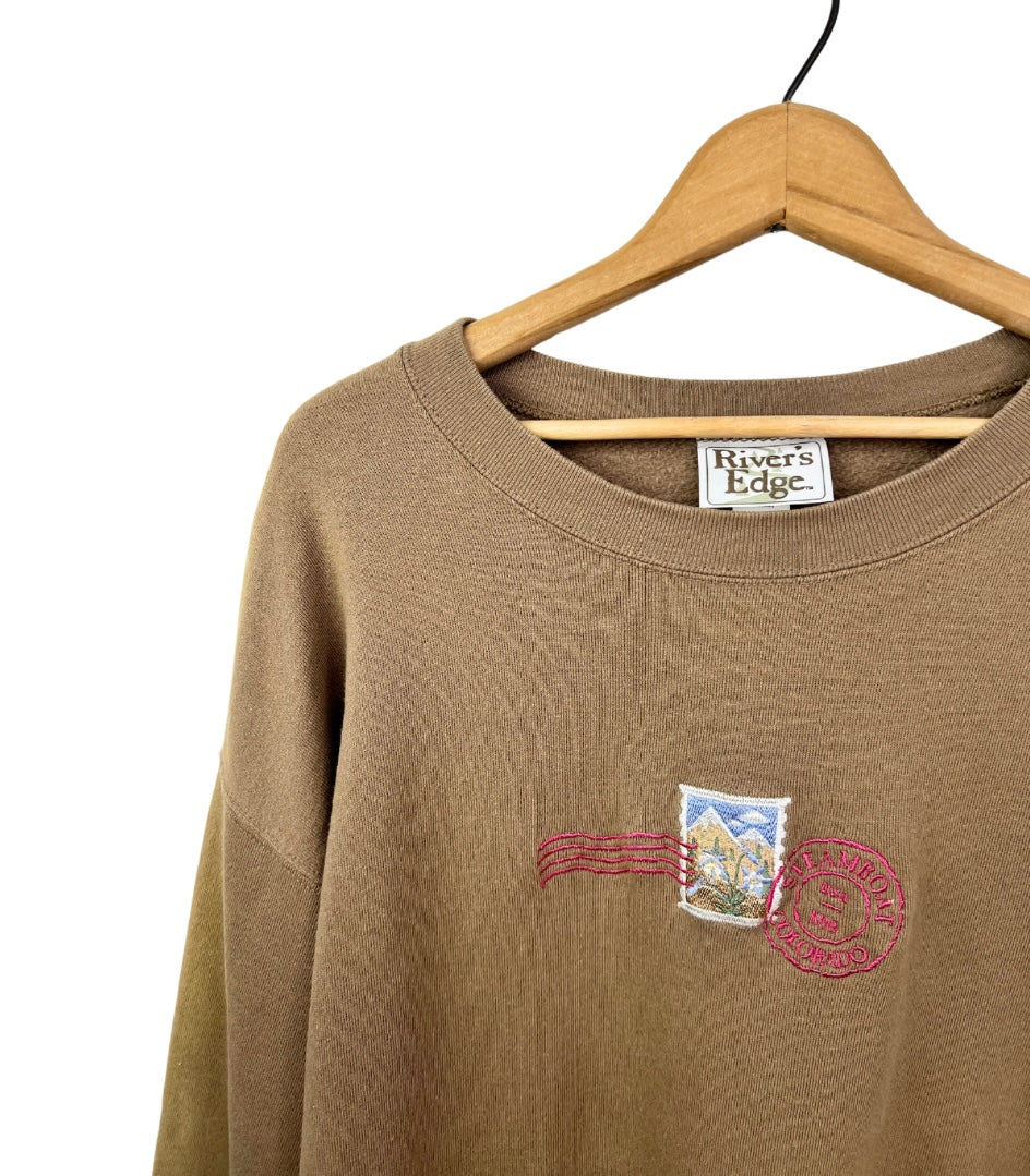90’s Steamboat Colorado Postcard Sweatshirt Size XL
