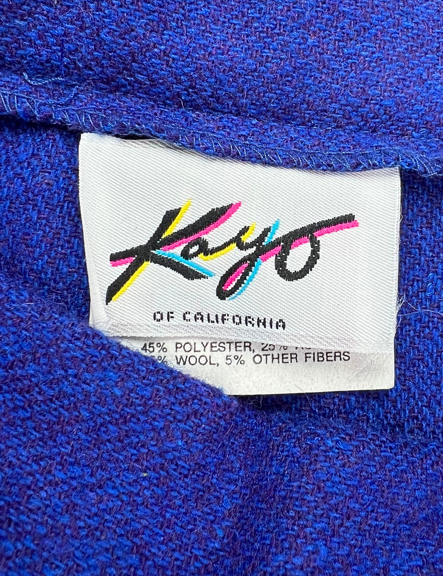 80’s Cobalt Blue Italian Wool DEADSTOCK Pencil Skirt Size 2
