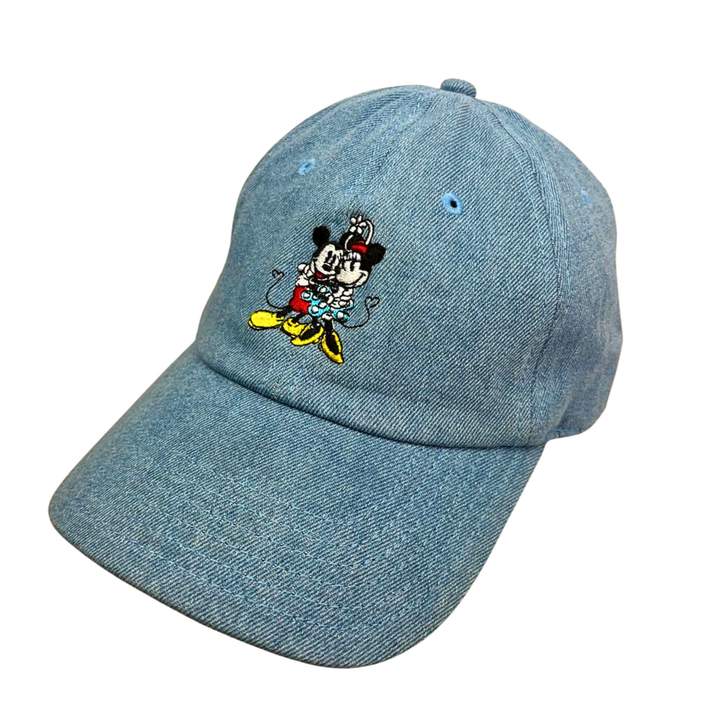 90’s Mickey & Minnie Mouse Love Couple Valentine’s Day Disney Denim Hat