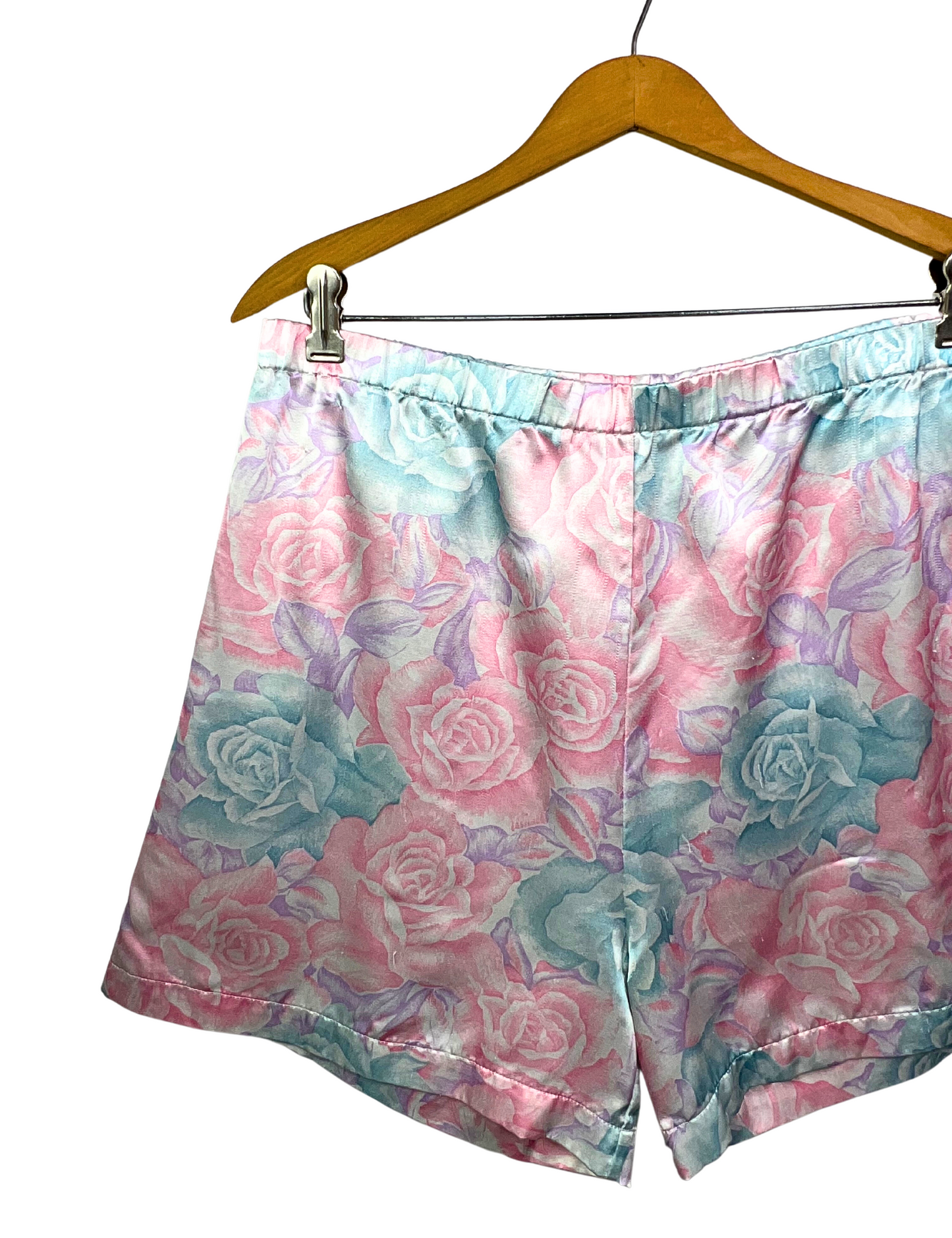 90’s Rose Print Silky Shorts fits S-M