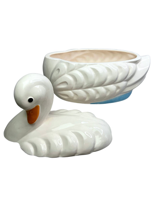 80’s White Swan Soup Tureen