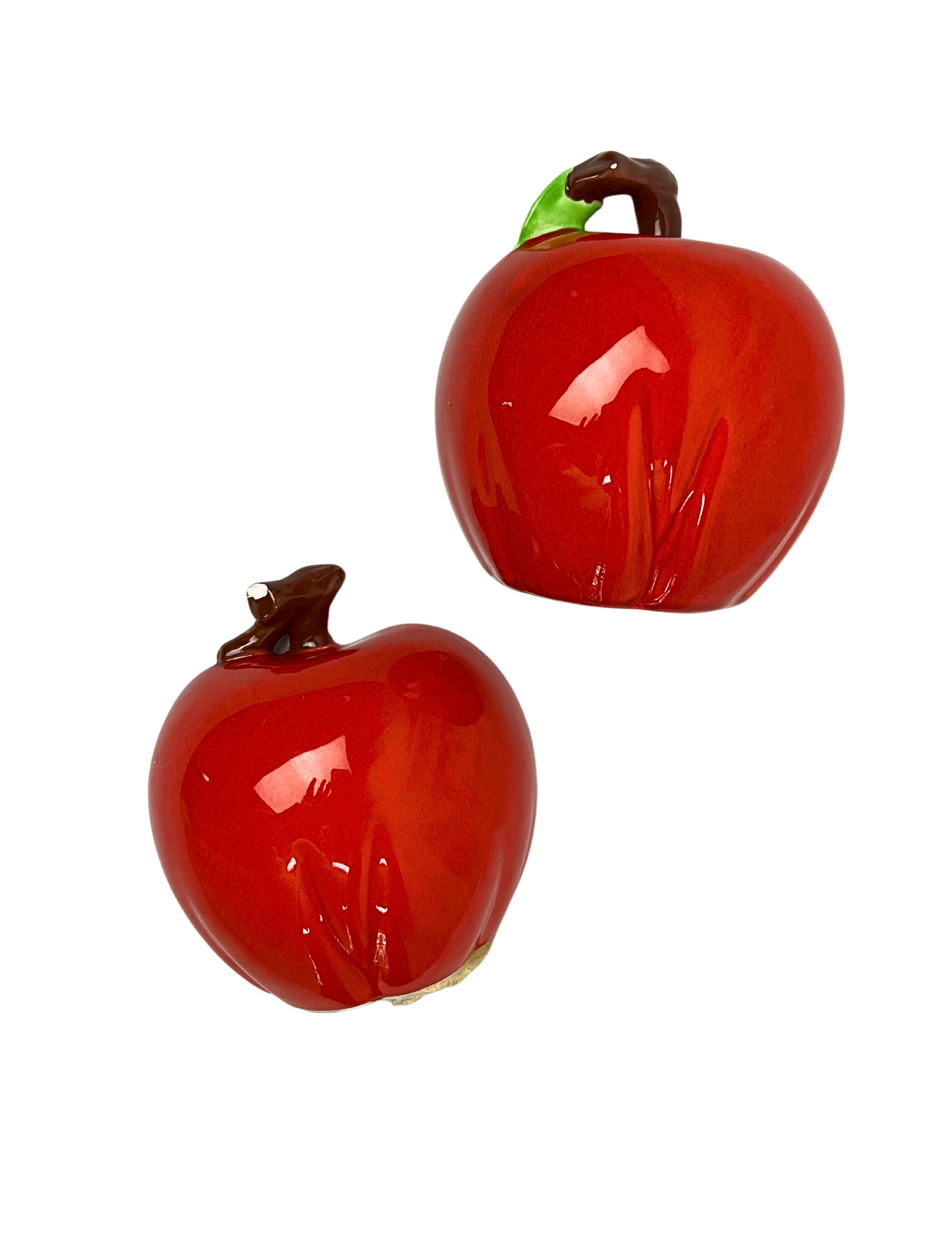 80’s Red Apple Enesco Ceramic Bookends Home Decor