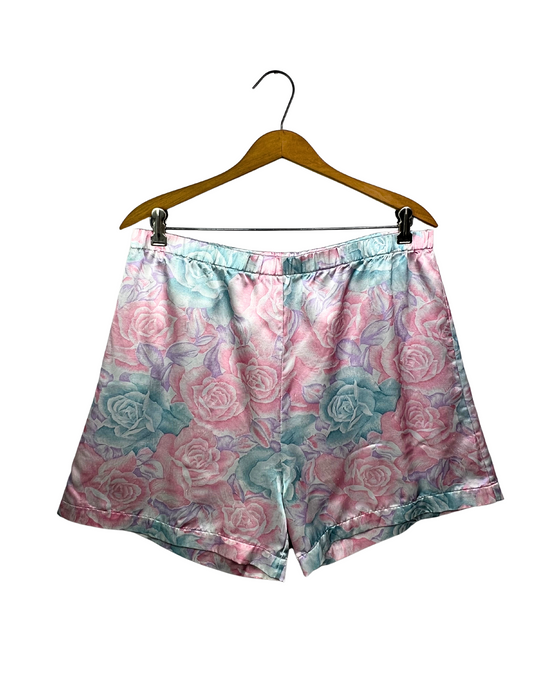 90’s Rose Print Silky Shorts fits S-M