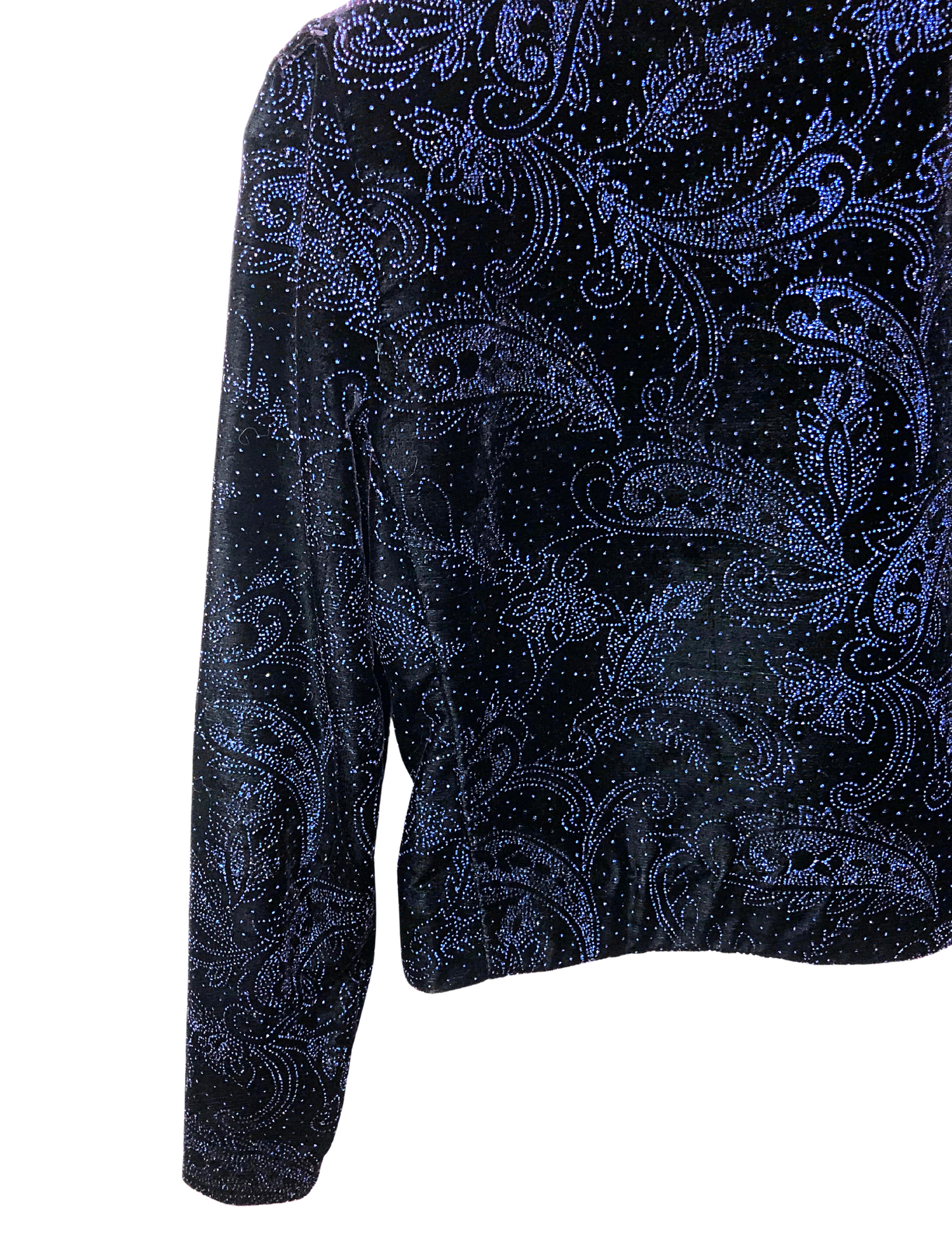 90’s Velvet Sequined Brioche Cropped Ballet Coat Size Small