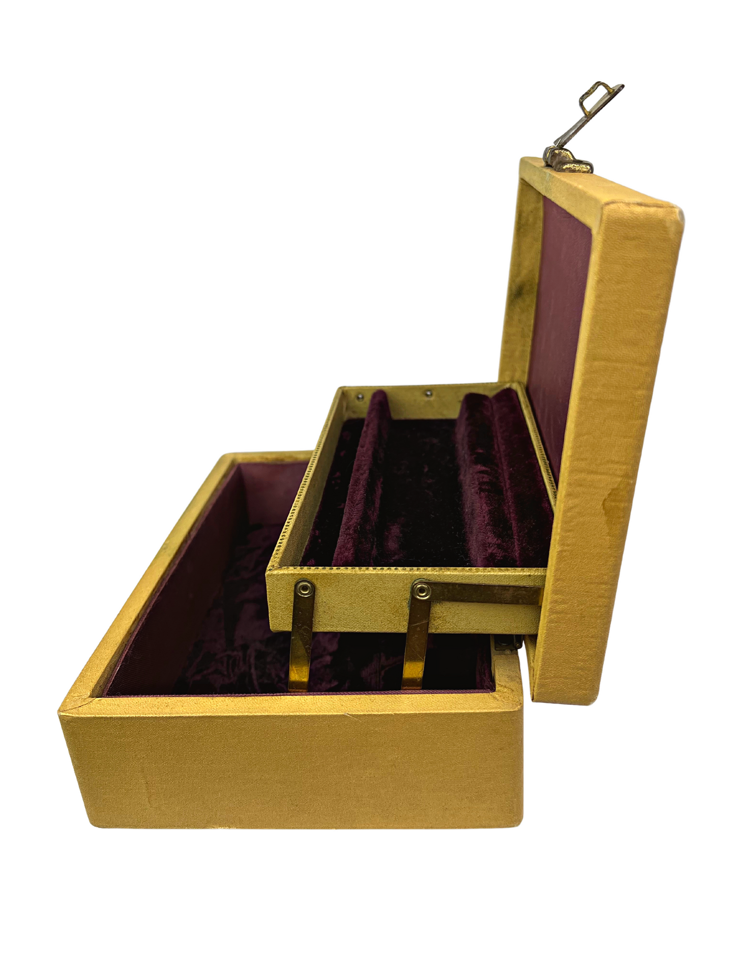 60’s Musical Velvet-Lined Jewelry Box
