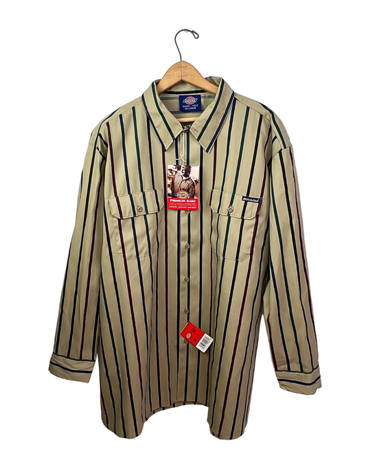 90’s Dickies Workwear Deadstock Striped Oxford Size 2X