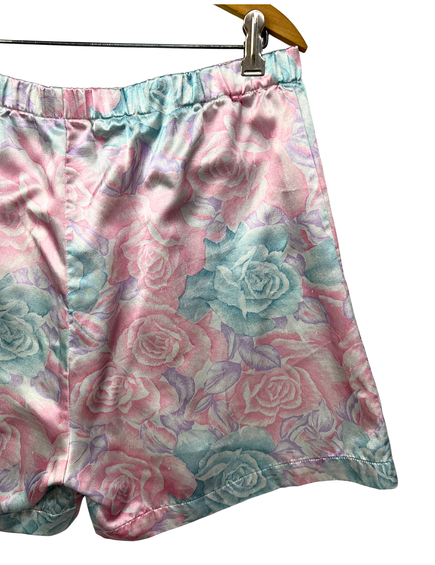90’s Rose Print Silky Shorts fits S-M